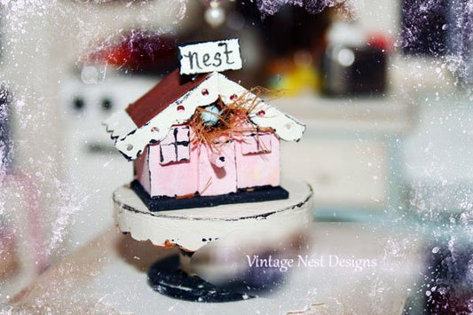 Bird Nest House No.3 Dollhouse Miniature Handmade image 0
