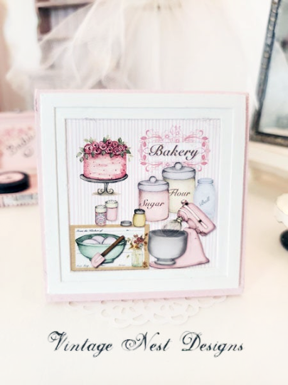 Bakery Pink Mixer No.1:6 Dollhouse Miniature Handmade image 2