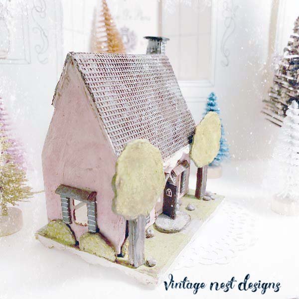 Shabby Pink Dollhouse No.3 Handmade Miniature image 3