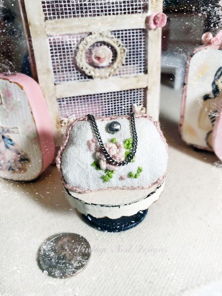 Purse No.20 Dollhouse Miniature Handmade image 0