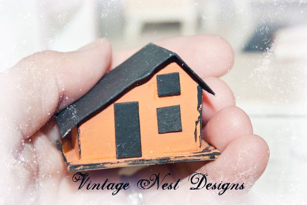 Halloween Putz House No.1 Handmade Miniature image 4