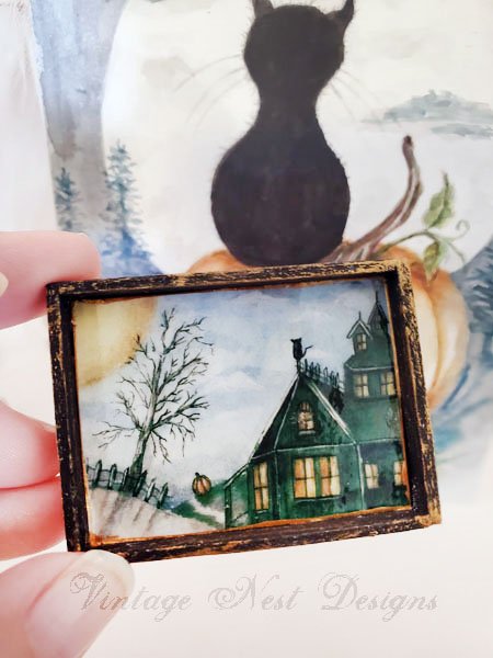 The Pumpkin & the Cat No.2:1 Dollhouse Miniature Handmade image 6