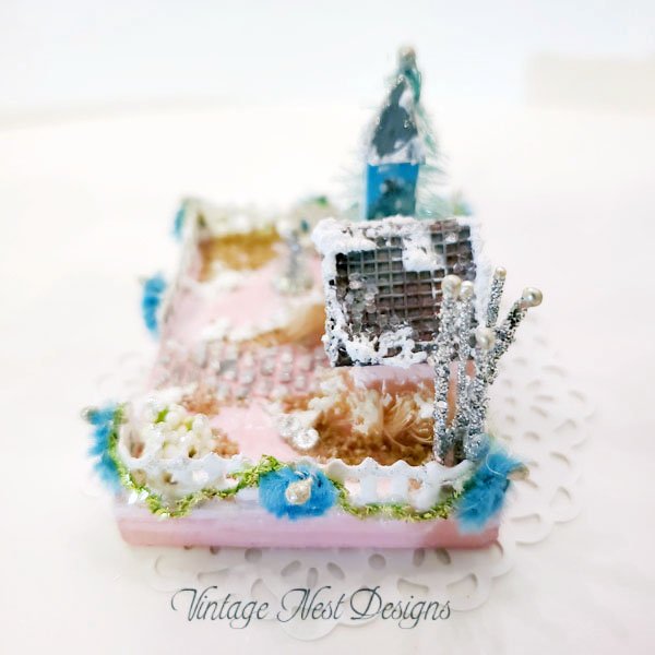 Putz Christmas House No.3:1 Handmade Miniature image 5