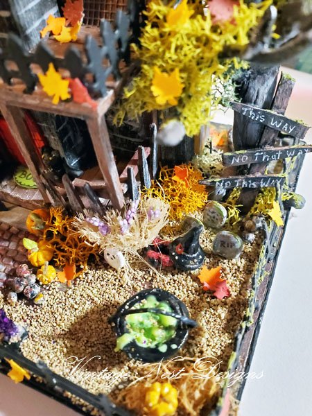 Haunted Halloween Mansion No.2 Dollhouse Miniature Handmade image 15