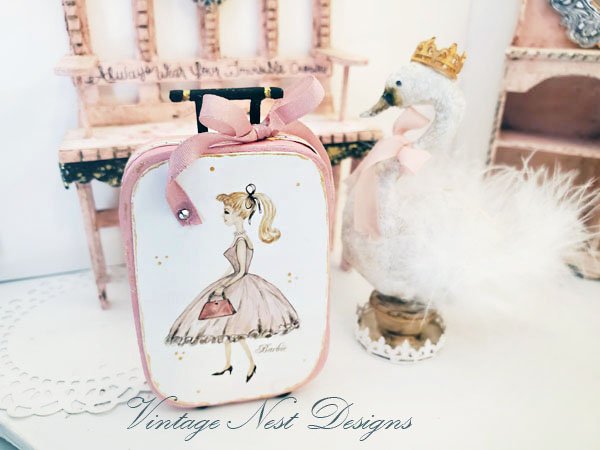 Barbie Suitcase No.5:2 Dollhouse Miniature Handmade image 3