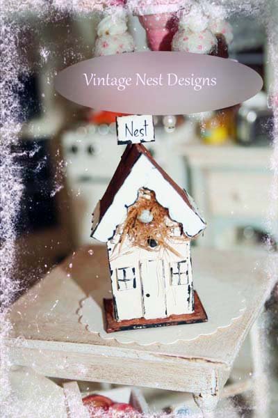 Bird Nest House No.8 Dollhouse Miniature Handmade image 0