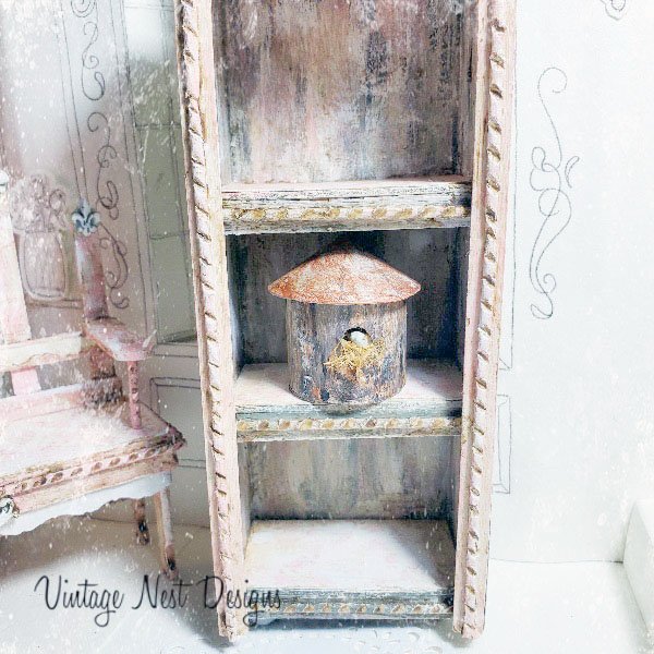Bird Nest House No.1 Dollhouse Miniature Handmade image 6