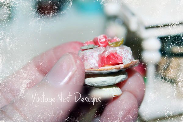 Baked Cake No.21 Dollhouse Miniature Handmade image 1