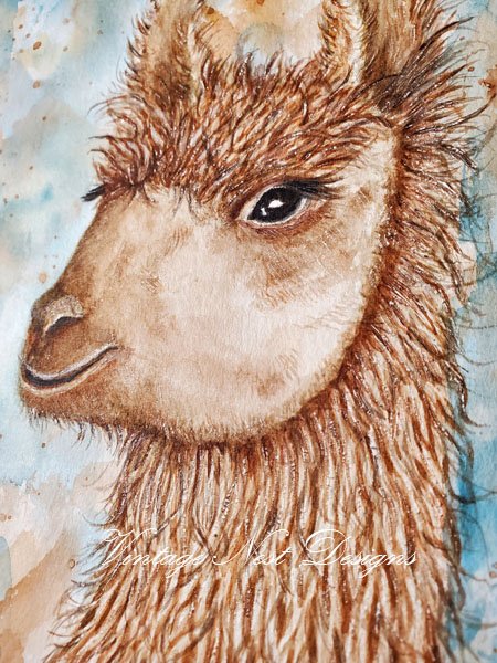 Llama No.1 Digital Prints Watercolor Painting image 7