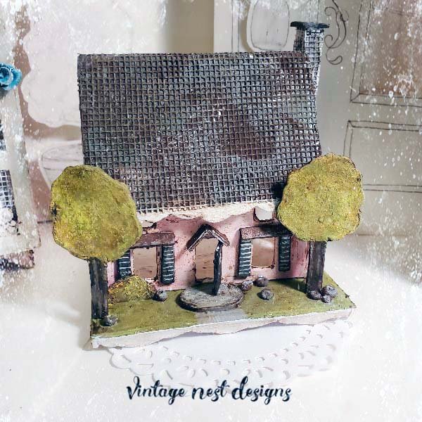 Shabby Pink Dollhouse No.3 Handmade Miniature image 1