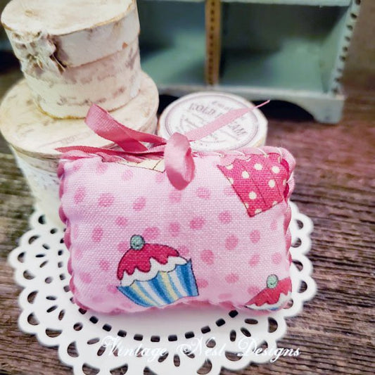Cupcake Pillow No.1 Dollhouse Miniature Handmade image 0