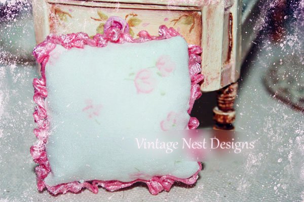 Pillow No.16 Dollhouse Miniature Handmade image 3