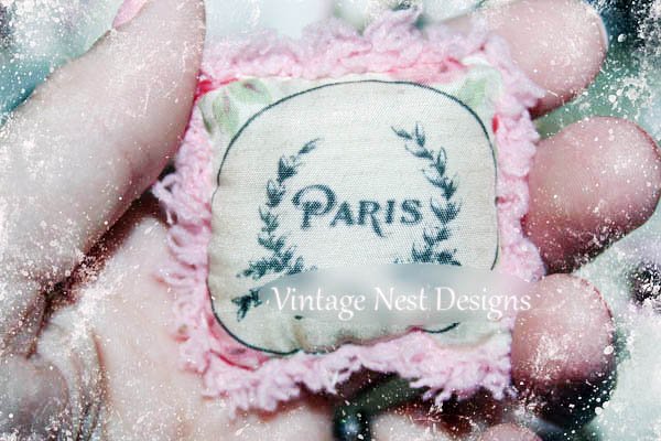 Paris Pillow No.2 Dollhouse Miniature Handmade image 4