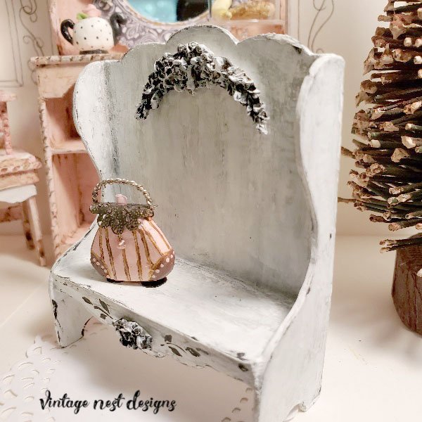 Old Bench No.3 Dollhouse Miniature Handmade image 4