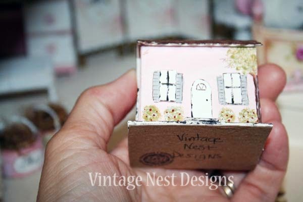 Putz Pink House No.9 Handmade Miniature image 3