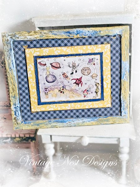 Sun Moon Stars Rocket Ship No.1:2 Dollhouse Miniature Handmade image 3