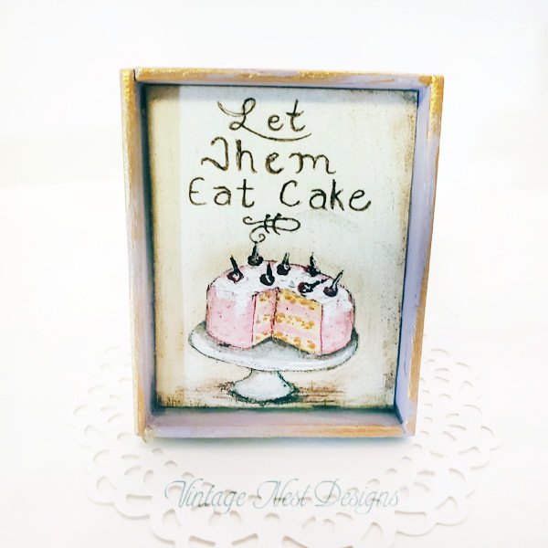 Let Them Eat Cake No.1:1 Dollhouse Miniature Handmade image 0