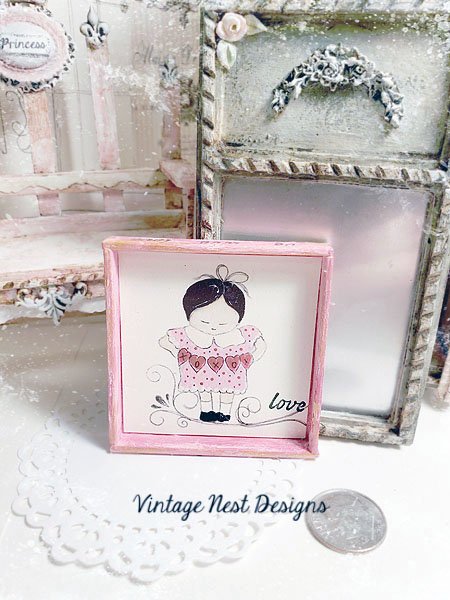 Valentine Girl No.1 Dollhouse Miniature Handmade image 1