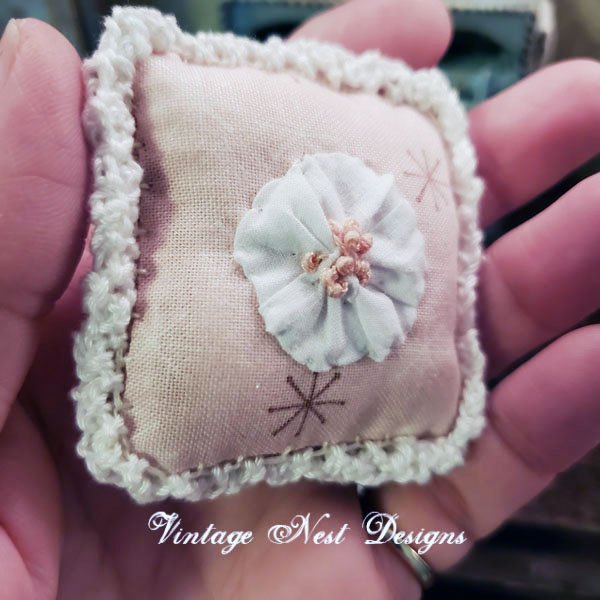 Pillow No.8 Dollhouse Miniature Handmade image 2