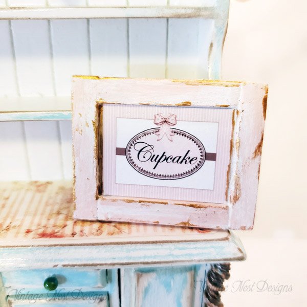 Cupcake Sign No.1:2 Dollhouse Miniature Handmade image 3