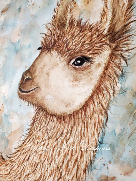 Llama No.1 Digital Prints Watercolor Painting image 5