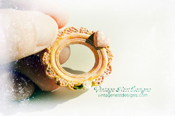 Frame No.4 Dollhouse Miniature Porcelain Handmade image 2