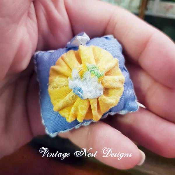 Pillow No.19 Dollhouse Miniature Handmade image 1