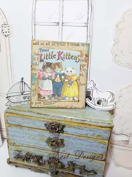 Three Little Kittens No.1:3 Dollhouse Miniature Handmade image 4