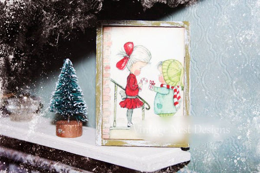 Love to You Christmas Children No.1:1 Dollhouse Miniature Handmade image 0