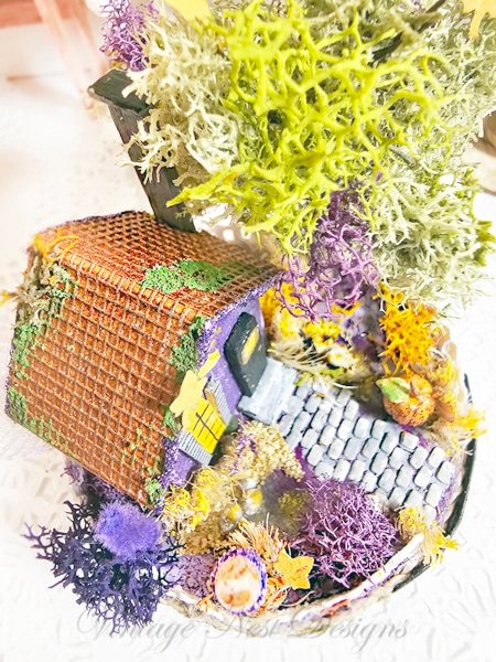 Putz Halloween House Miniature No.47 Handmade image 1
