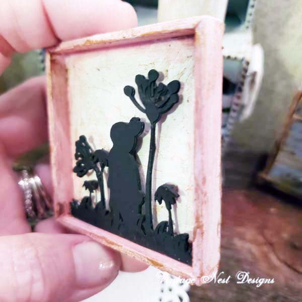 Easter Silhouette No.9 Dollhouse Miniature Handmade image 1