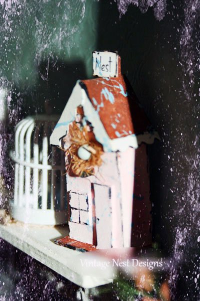Bird Nest House No.2 Dollhouse Miniature Handmade image 1
