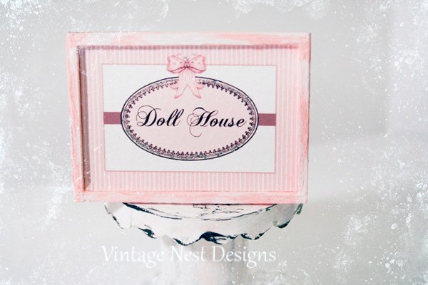 Dollhouse No.1 Dollhouse Miniature Handmade Framed Art image 0
