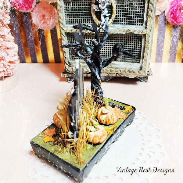 Halloween Scene No.1 Dollhouse Miniature Handmade image 2