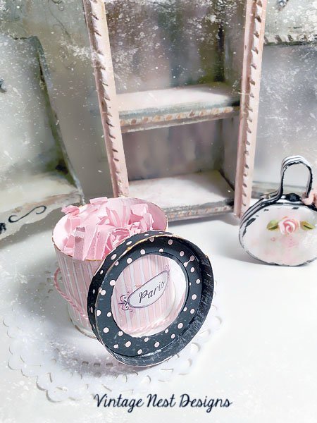 Hat Band Box No.58 Dollhouse Miniature Handmade image 7