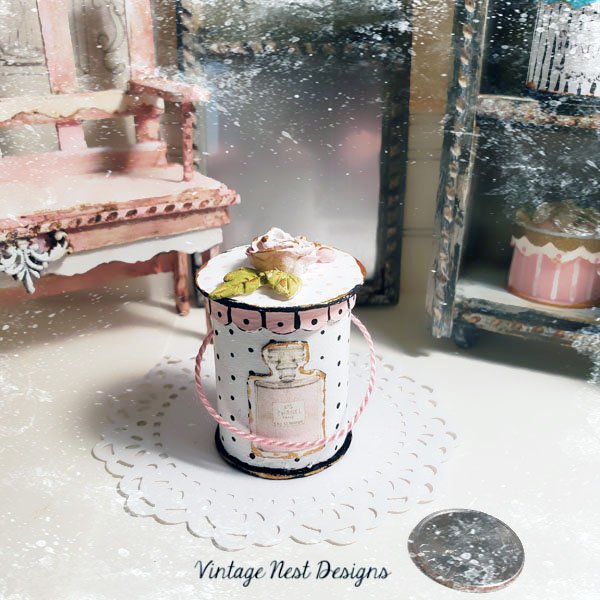 Hat Band Box No.62 Dollhouse Miniature Handmade image 4