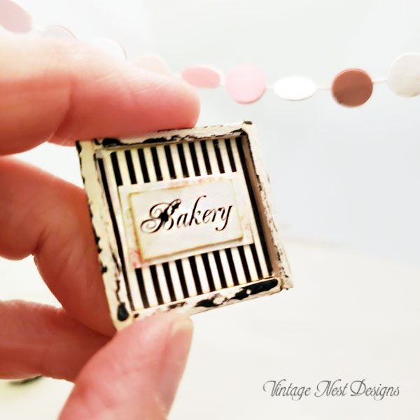 Bakery Sign No.5 Dollhouse Miniature Handmade image 2