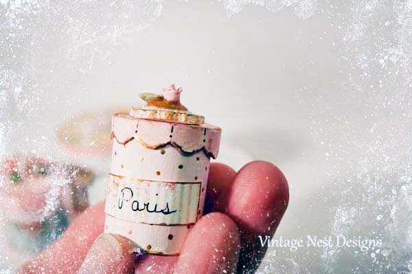 Hat Band Box No.38 Dollhouse Miniature Handmade image 2