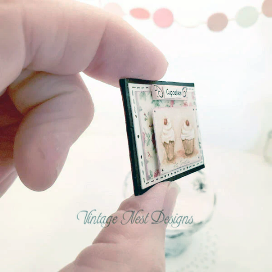 Le Treats No.1:3 Dollhouse Miniature Handmade Framed Art image 1