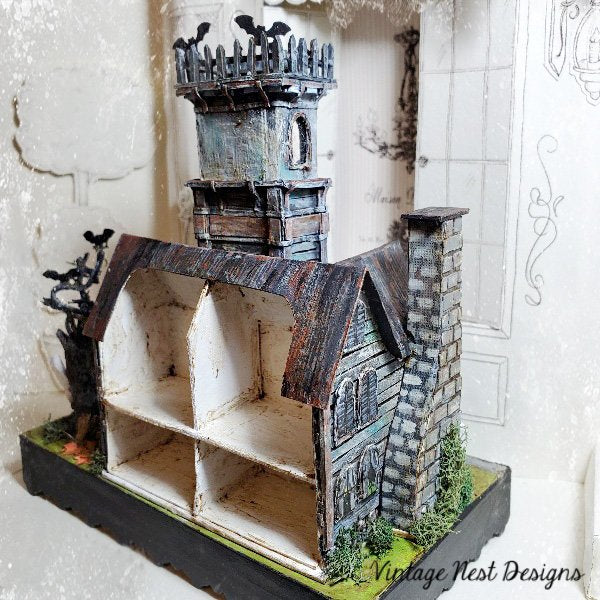 Haunted Halloween Dollhouse Mansion No.1 Handmade Miniature image 3