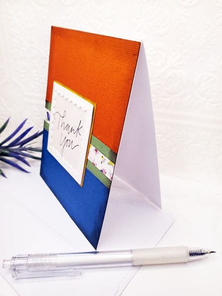 Thank You Card No.2 Greeting Blank Inside Handmade One of a Kind image 1