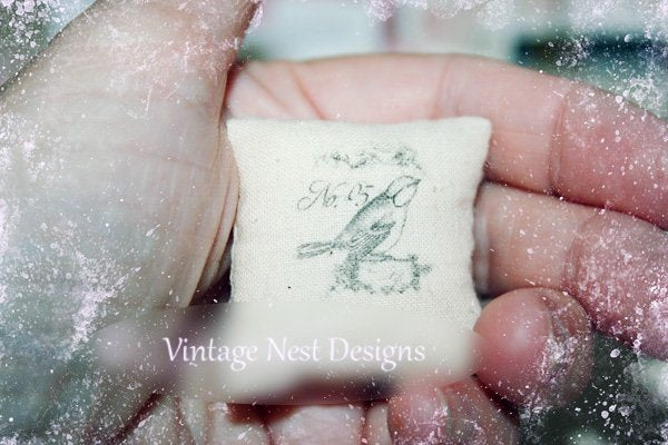 Bird Pillow No.2 Dollhouse Miniature Handmade image 5