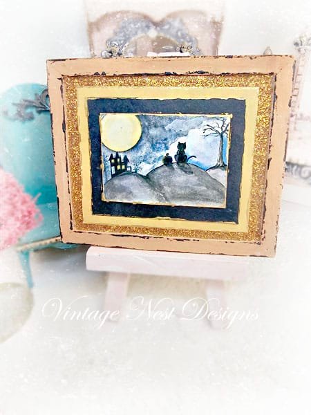 Cat & the Moon No.1:4 Dollhouse Miniature Handmade image 3