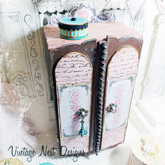 Amoire Wardrobe No.1 Dollhouse Miniature Handmade image 0