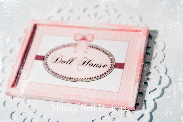 Dollhouse No.1 Dollhouse Miniature Handmade Framed Art image 1