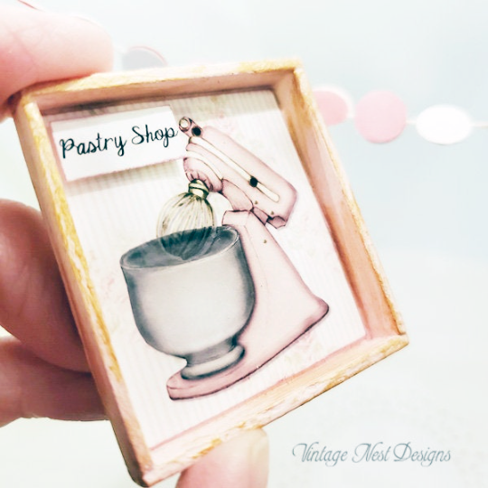 Bakery Pink Mixer No.2:2 Dollhouse Miniature Handmade image 1