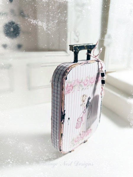 Vintage Barbie No.4:2 Luggage Suitcase Dollhouse Miniature Handmade image 8
