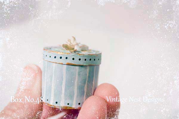 Hat Band Box Blue No.48 Dollhouse Miniature Handmade image 6