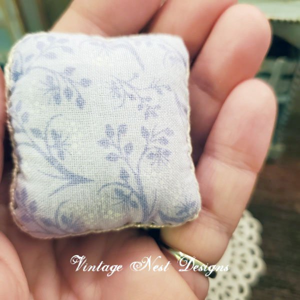 Pillow No.6 Dollhouse Miniature Handmade image 2