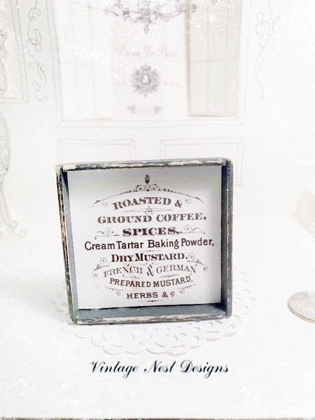 Coffee Sign No.3 Dollhouse Miniature Handmade image 0